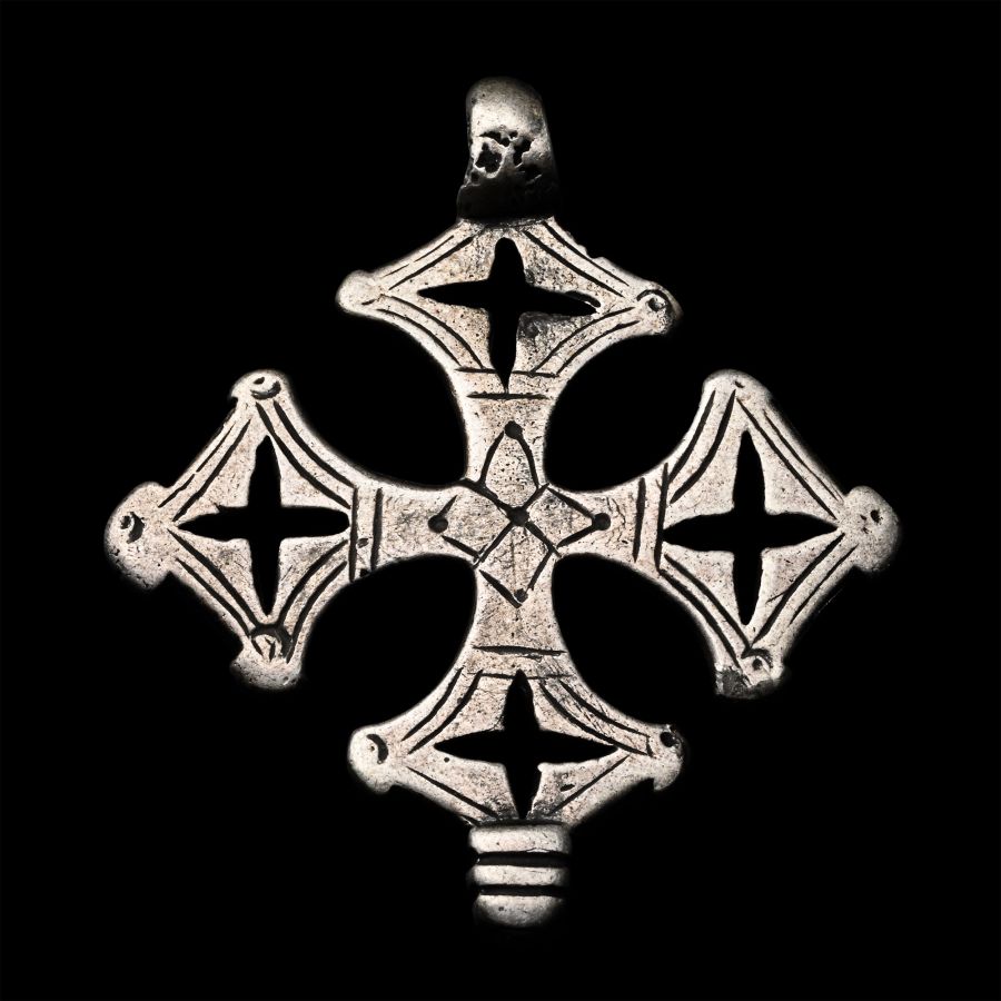 Stuart Period Openwork Silver Cross Pendant with Crosslets
