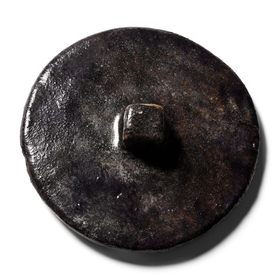 Large Parthian Blue Glazed Roundel Mount