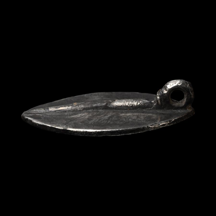 Medieval Silver Vesica-Shaped Seal Matrix of Agnes Daughter of Adam of Walpole
