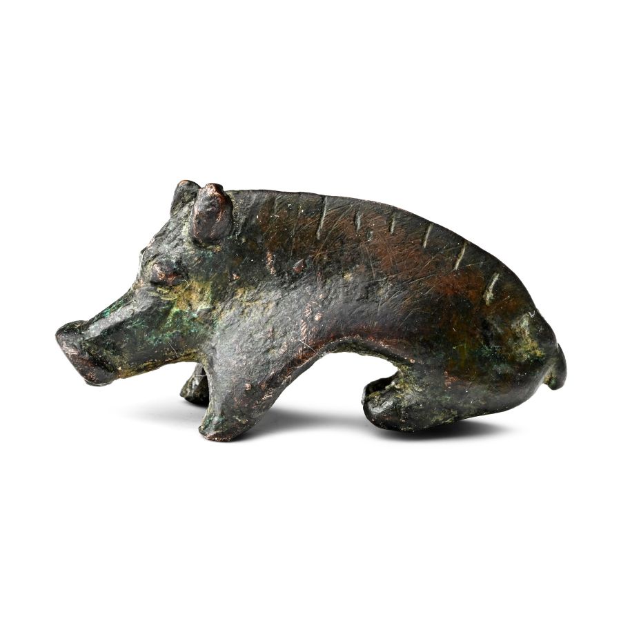 Celtic Bronze Boar Statuette