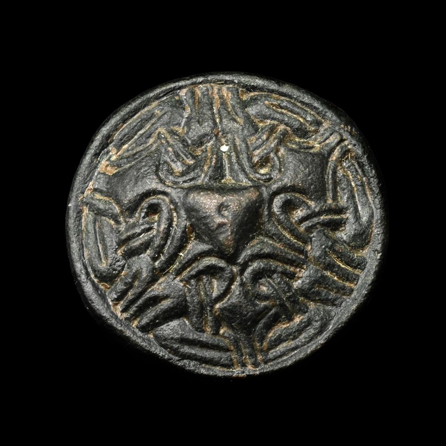 Anglo-Scandinavian Viking Bronze Borre Style Disc Brooch