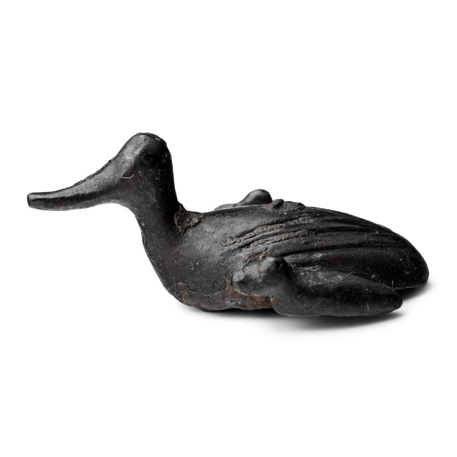 Roman Bronze Duck with Ducklings Mount
