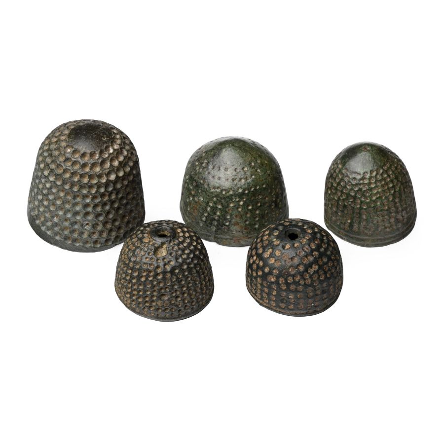 Medieval Bronze Beehive Thimble Collection