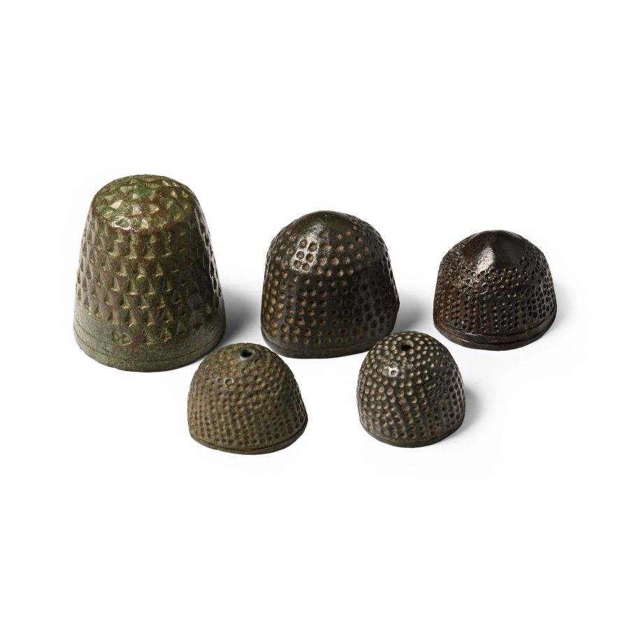 Medieval Bronze Beehive Thimble Collection