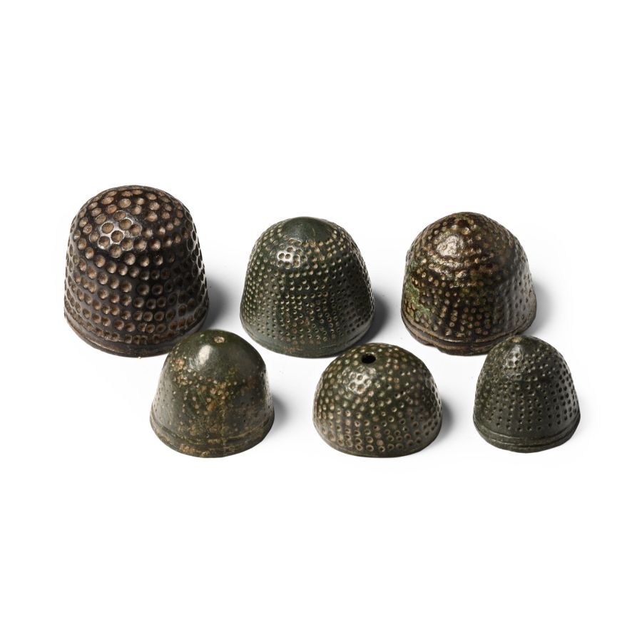 Medieval Bronze Beehive Thimble Collection