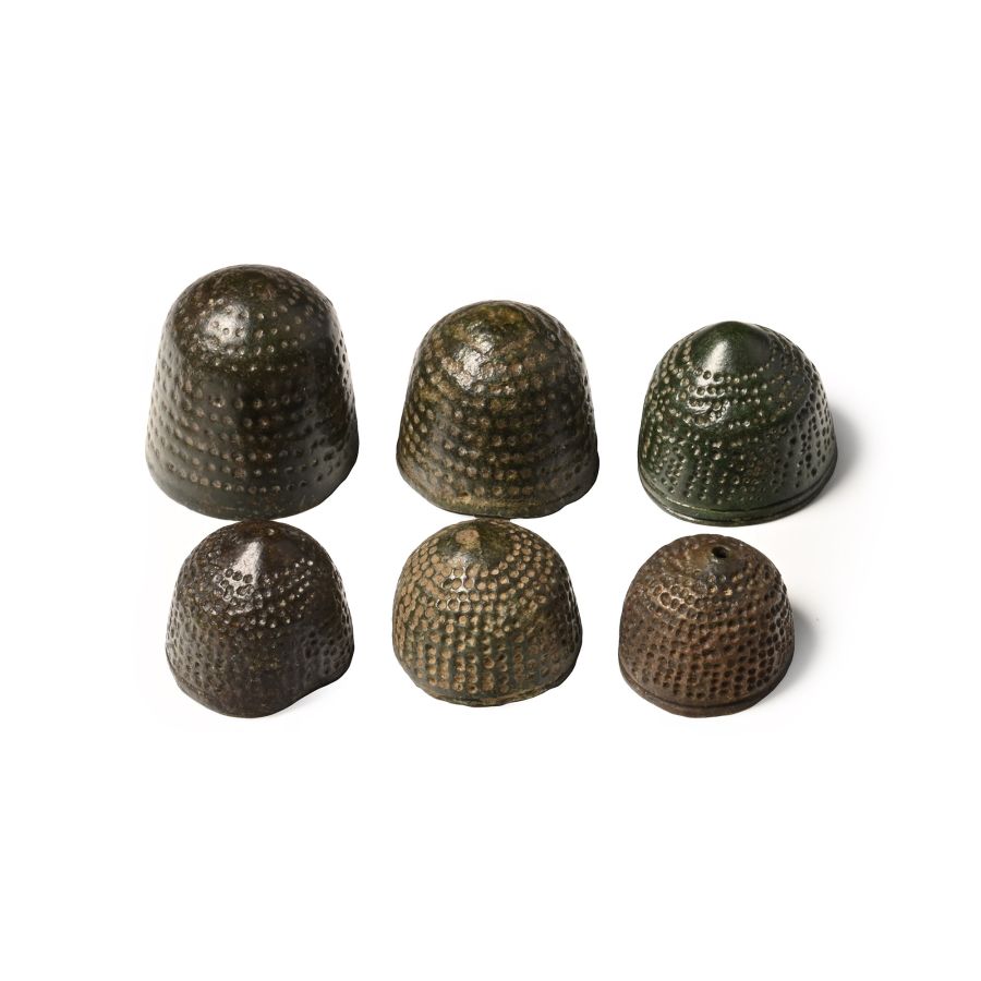 Medieval Bronze Beehive Thimble Collection