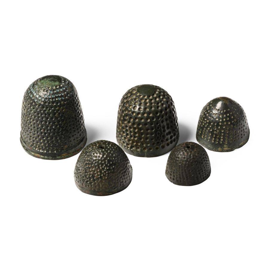 Medieval Bronze Beehive Thimble Collection