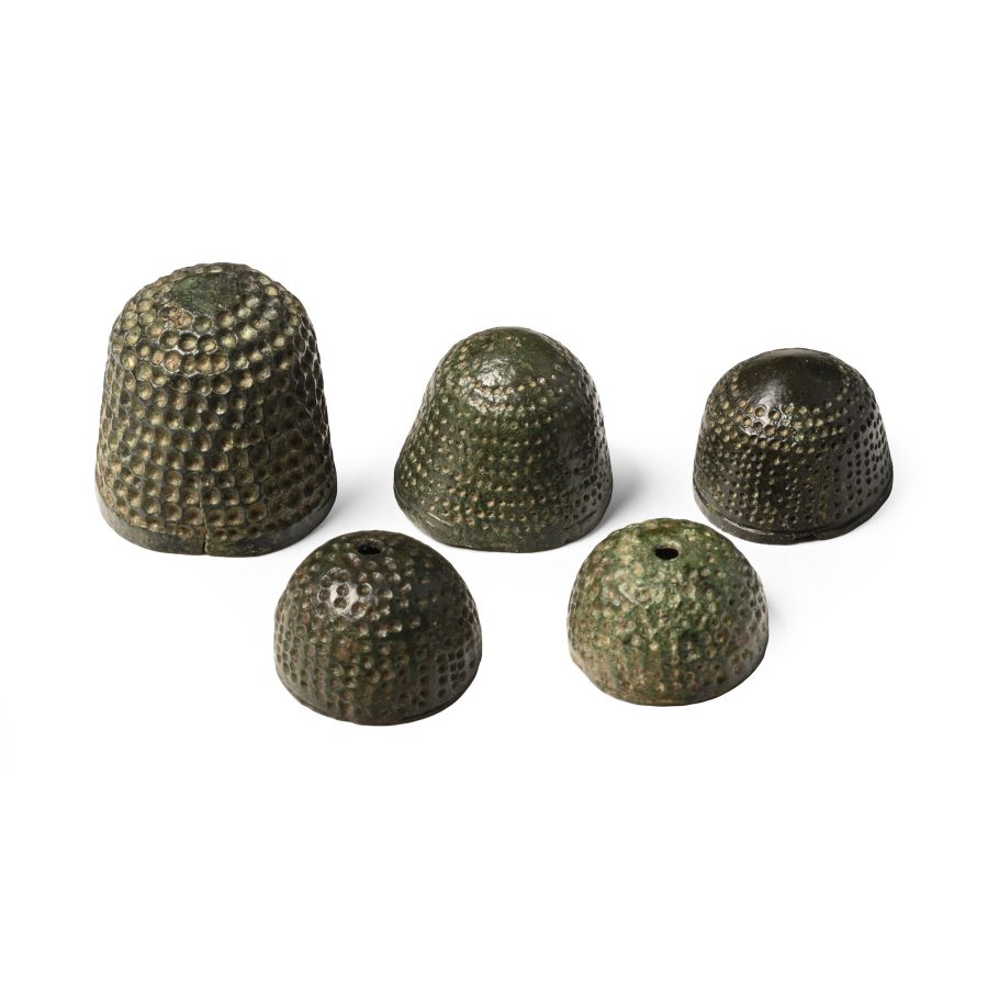 Medieval Bronze Beehive Thimble Collection