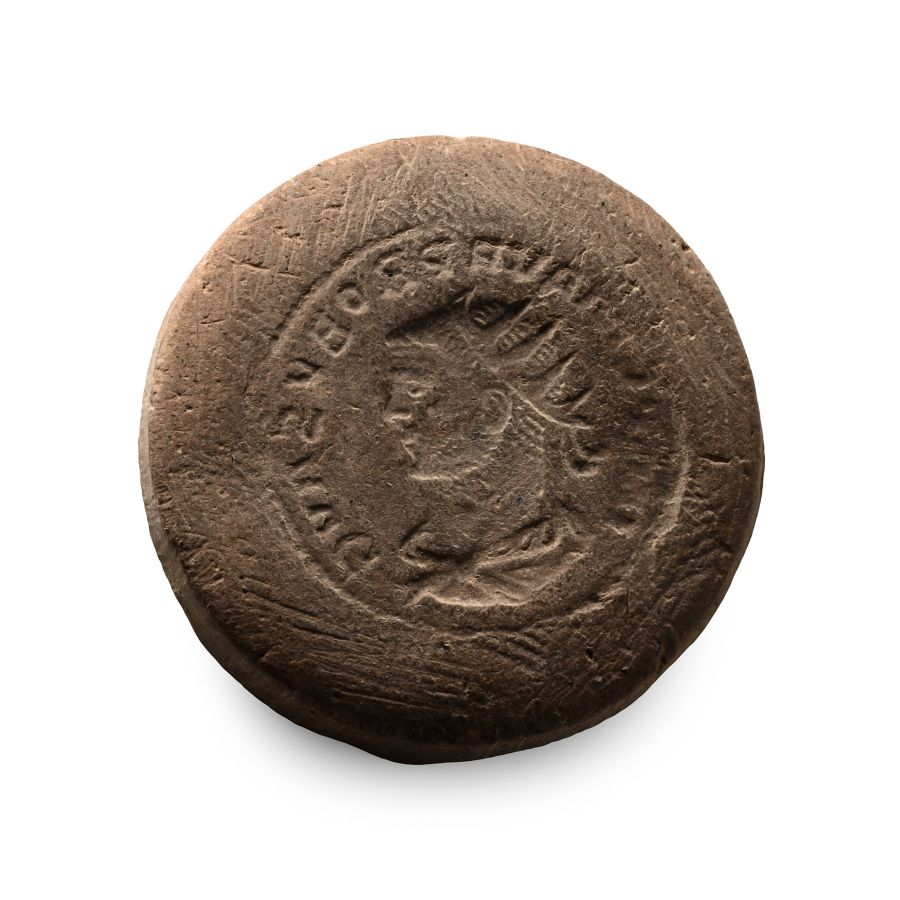 Roman Terracotta Forger's Mould for a Coin