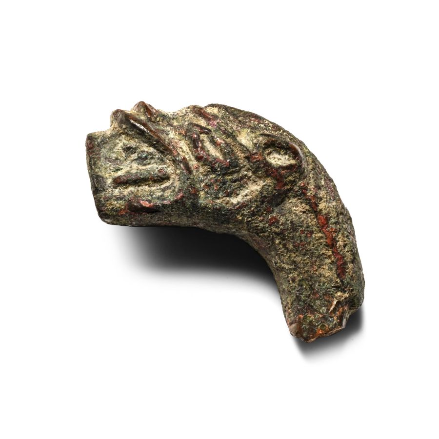 Western Asiatic Bronze Beast Head Finial