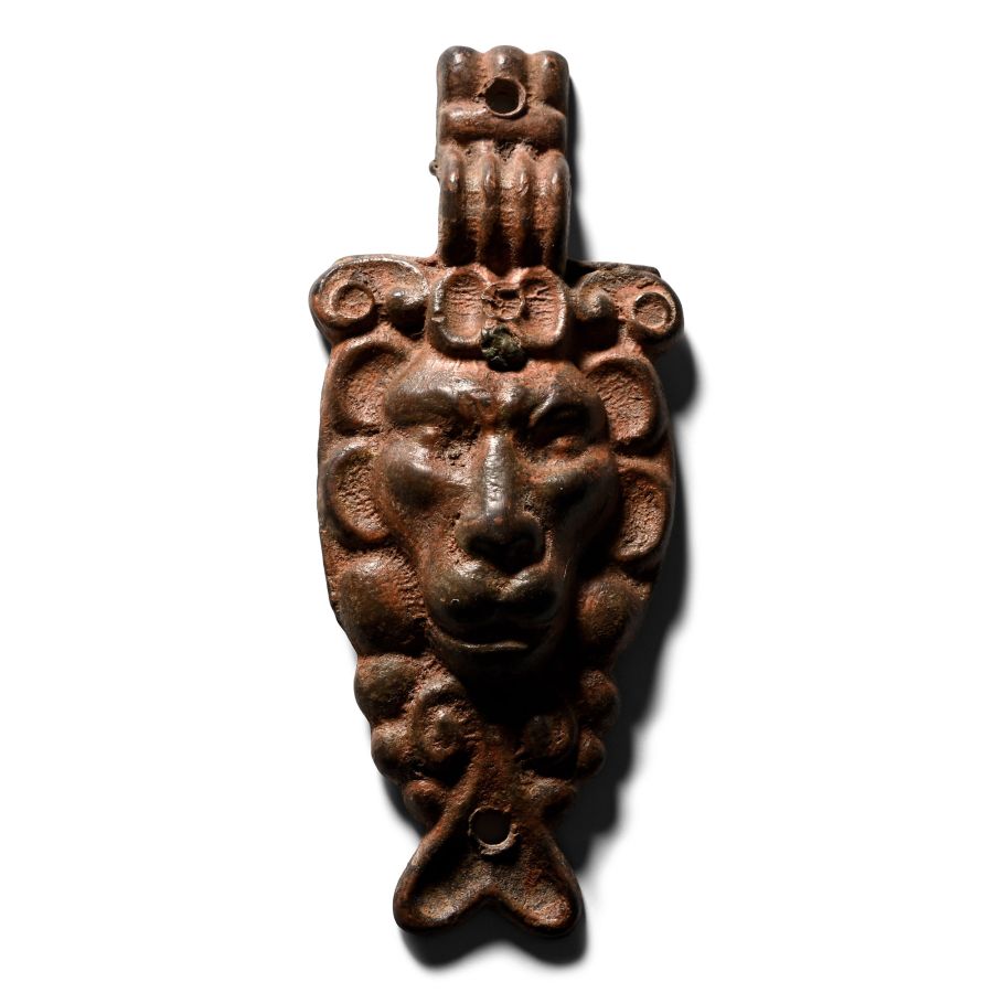 Post Medieval Bronze Lion Head Mount