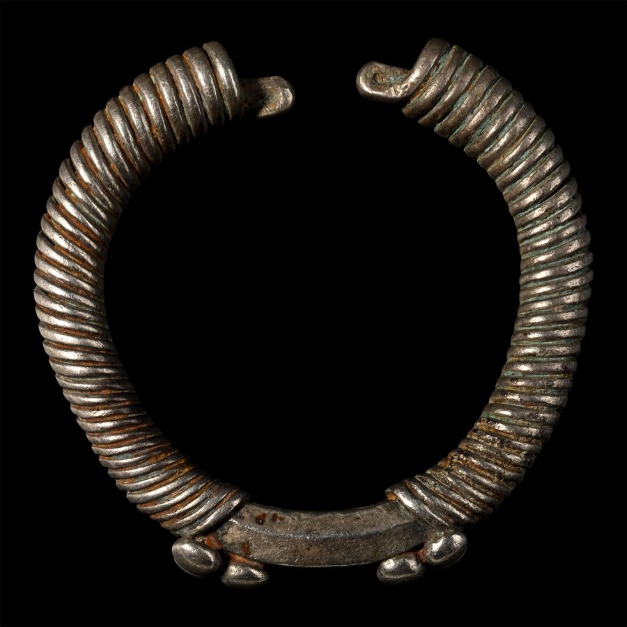Ethnographic Silver Coiled Bracelet