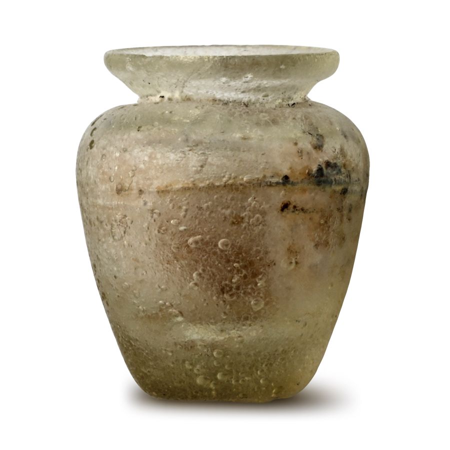 Roman Miniature Glass Cosmetic Jar