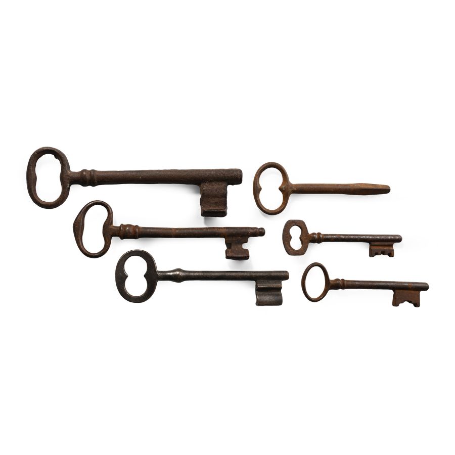 Post Medieval Iron Door Key Group