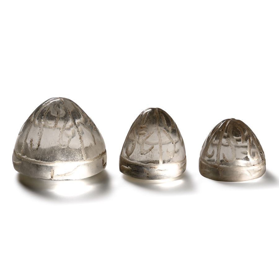 Western Asiatic Style Rock Crystal Gaming Piece Group
