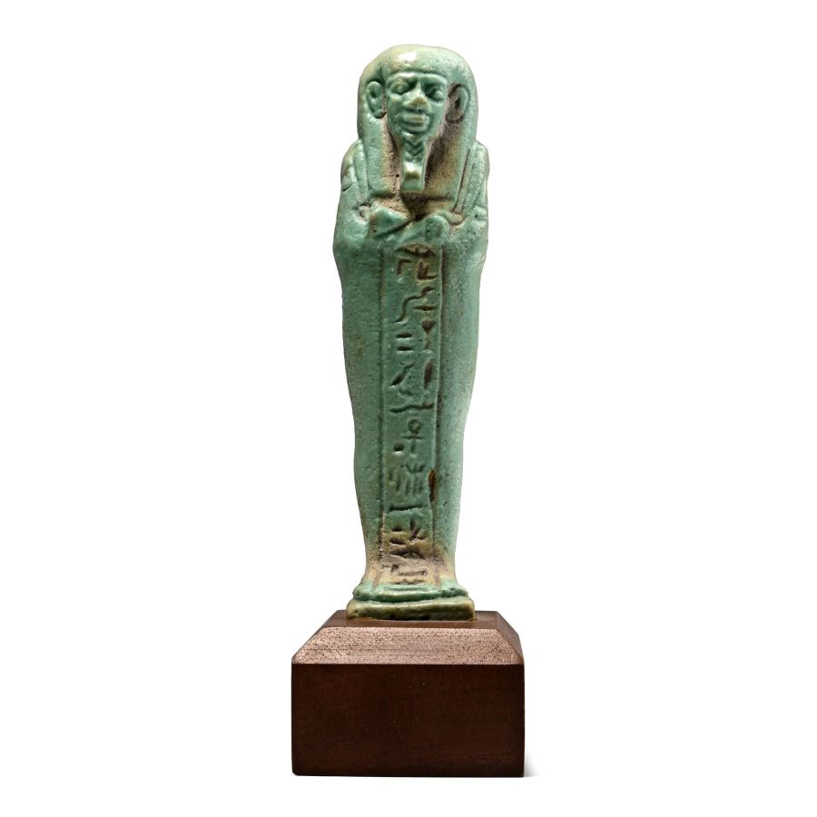 Egyptian Blue Glazed Faience Shabti of Djed-Bastet-Iuef-Ankh