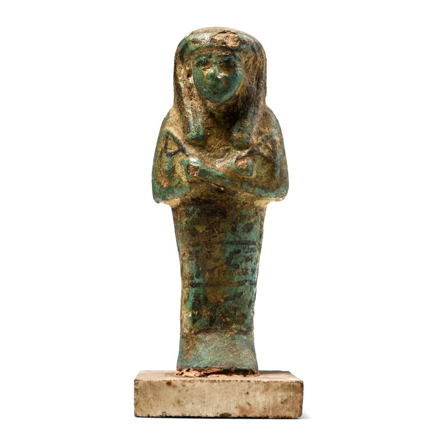 Egyptian Blue Faience Shabti of Pa-Ka