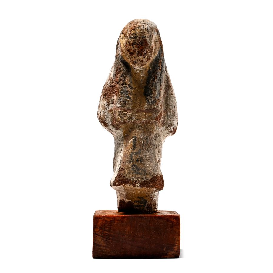 Egyptian Painted Clay Shabti in Daily Dress