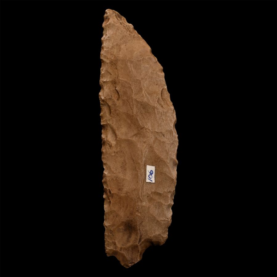 Egyptian Stone Age Knapped Honey-Coloured Flint Knife