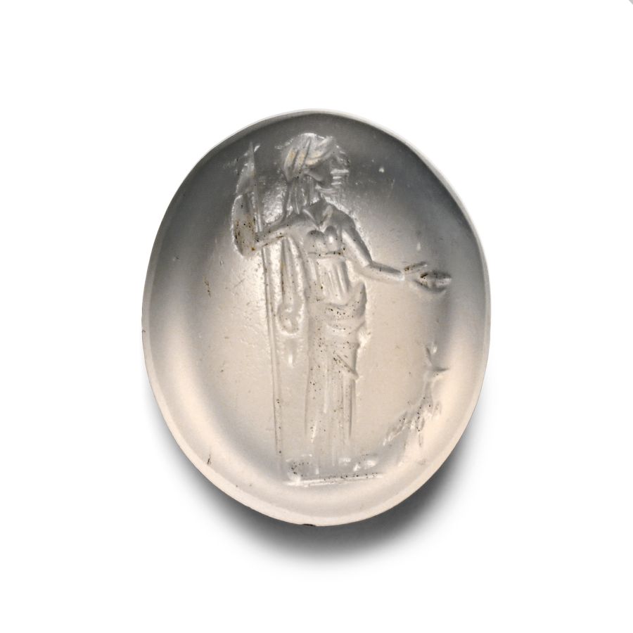 Roman Chalcedony Gemstone with the Goddess Juno