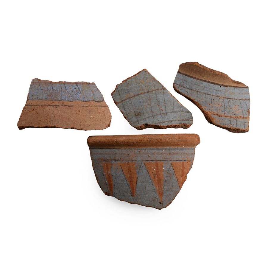 Large Egyptian Painted Bowl Fragments