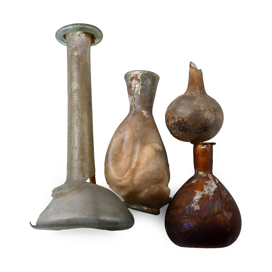 Roman Broken Glass Vessel Group