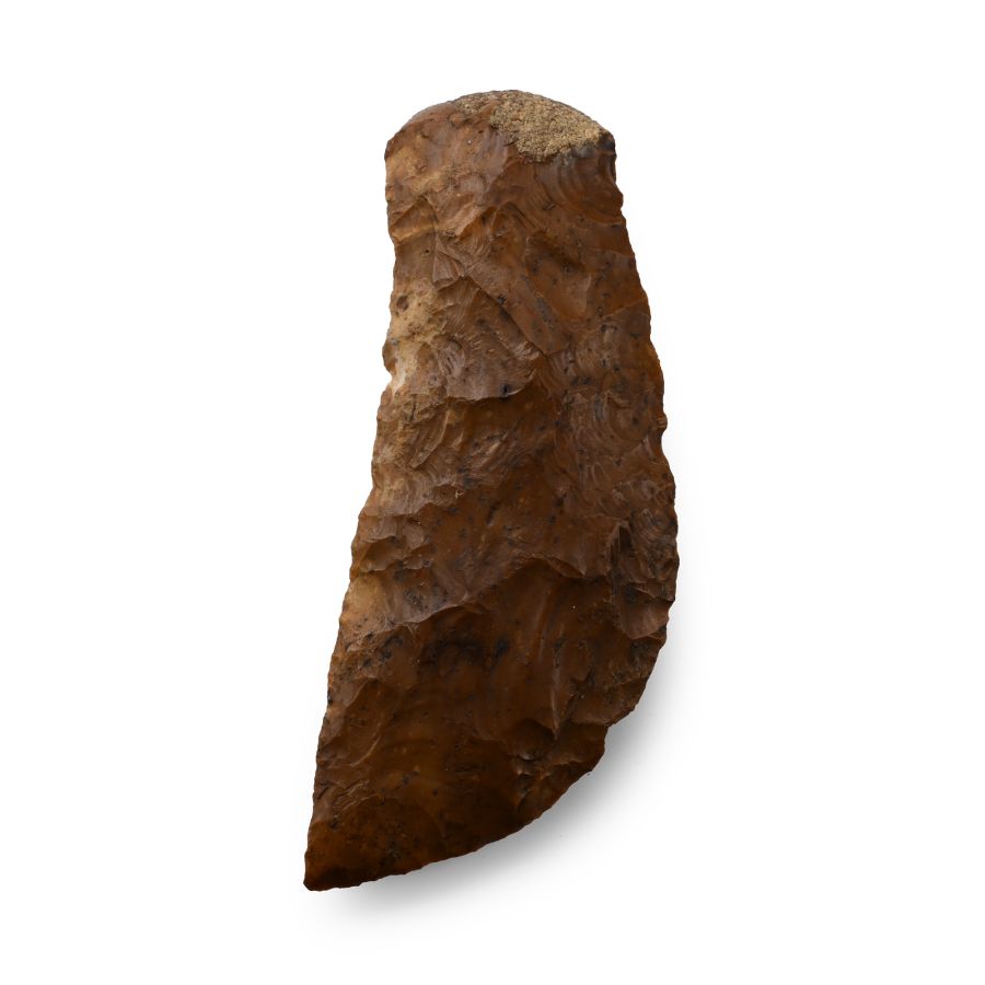 Egyptian Stone Age Knapped Curved Knife Blade from Thebes