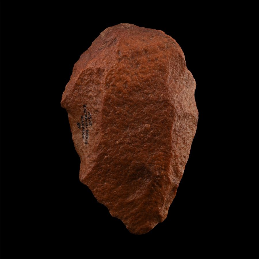 Large Stone Age Red Quatzite Acheulean Cordate Handaxe