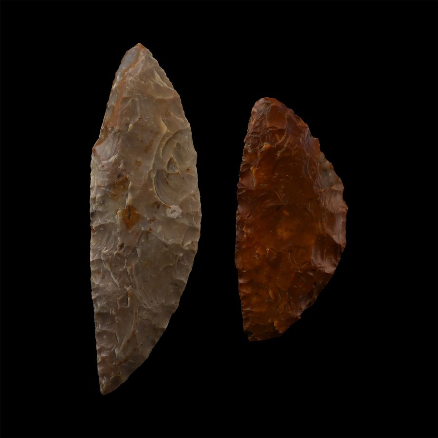 Danish Stone Age Knapped Flint Sickle Group