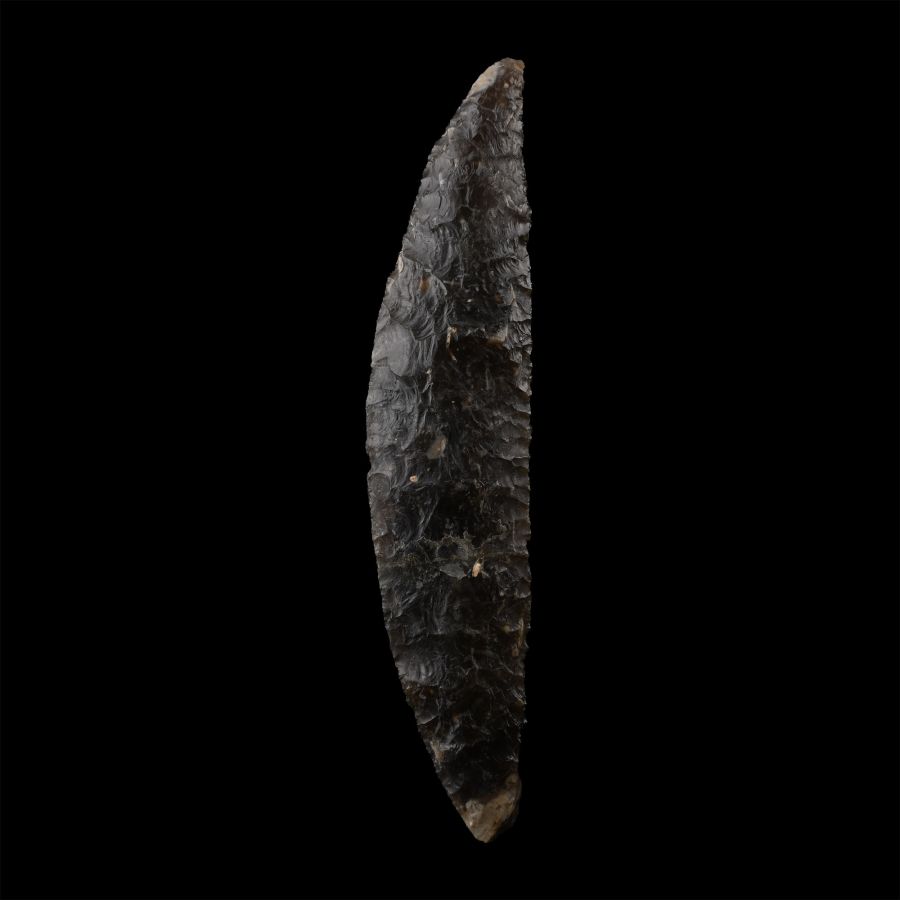 Very Large Danish Stone Age Knapped Senonian Flint Sickle