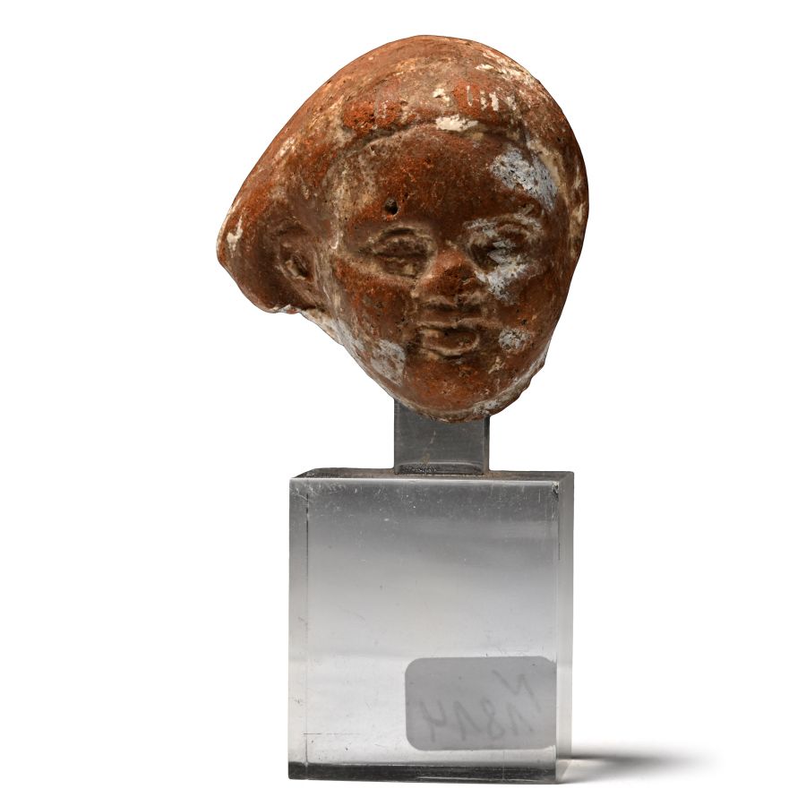 Romano-Egyptian Terracotta Head of Harpocrates