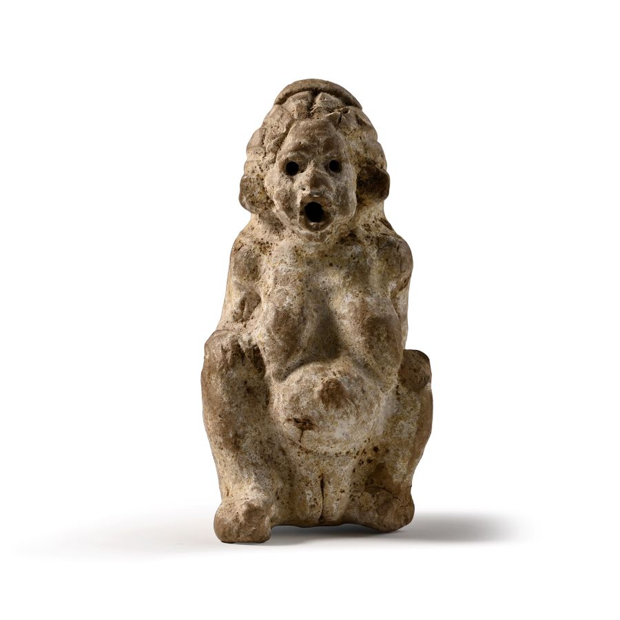 Egyptian Libation Vessel in the Form of a Squatting Woman