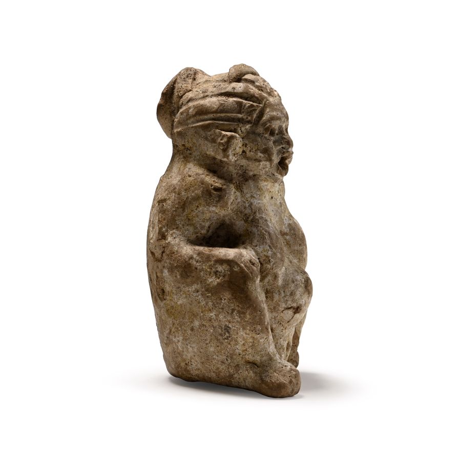 Egyptian Libation Vessel in the Form of a Squatting Woman