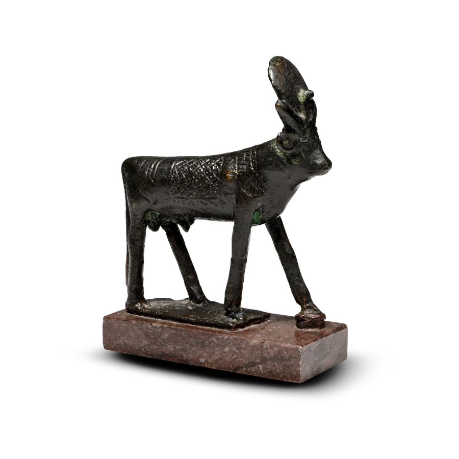 Egyptian Bronze Votive Apis Bull Statue