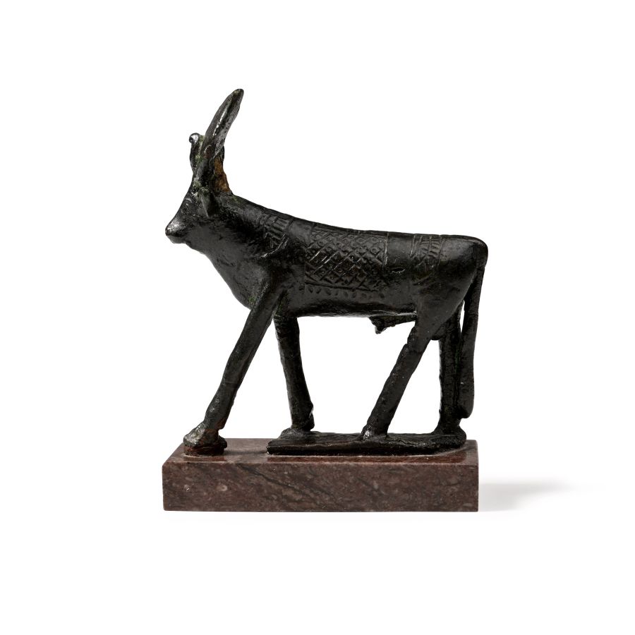 Egyptian Bronze Votive Apis Bull Statue