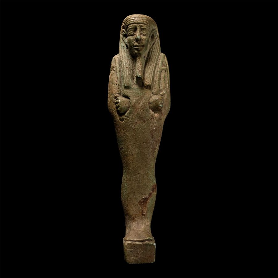 Egyptian Green Glazed Faience Shabti