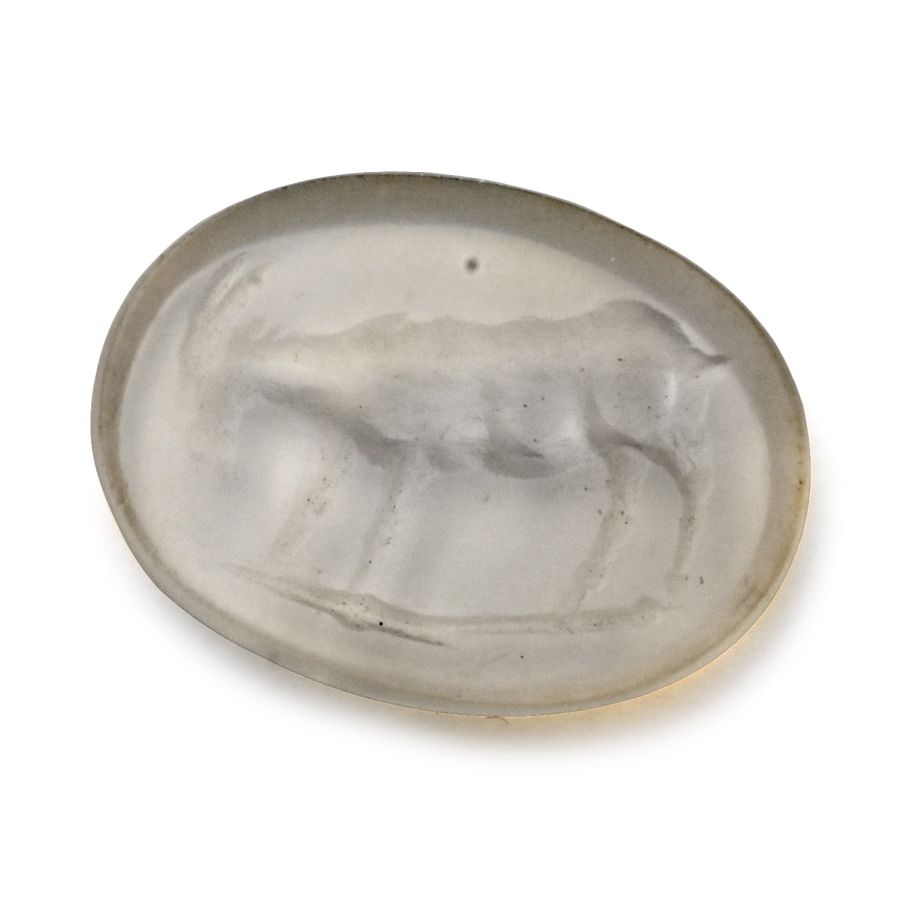 Roman Chalcedony Intaglio with a Goat