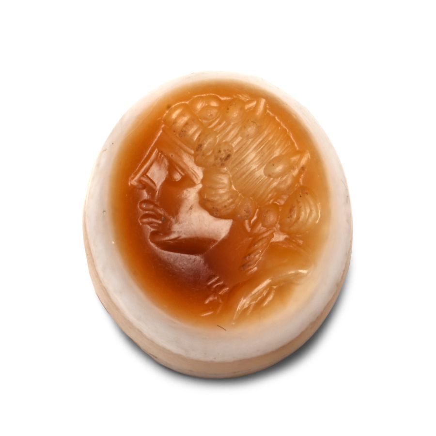 Greek Agate Gemstone with Maenad