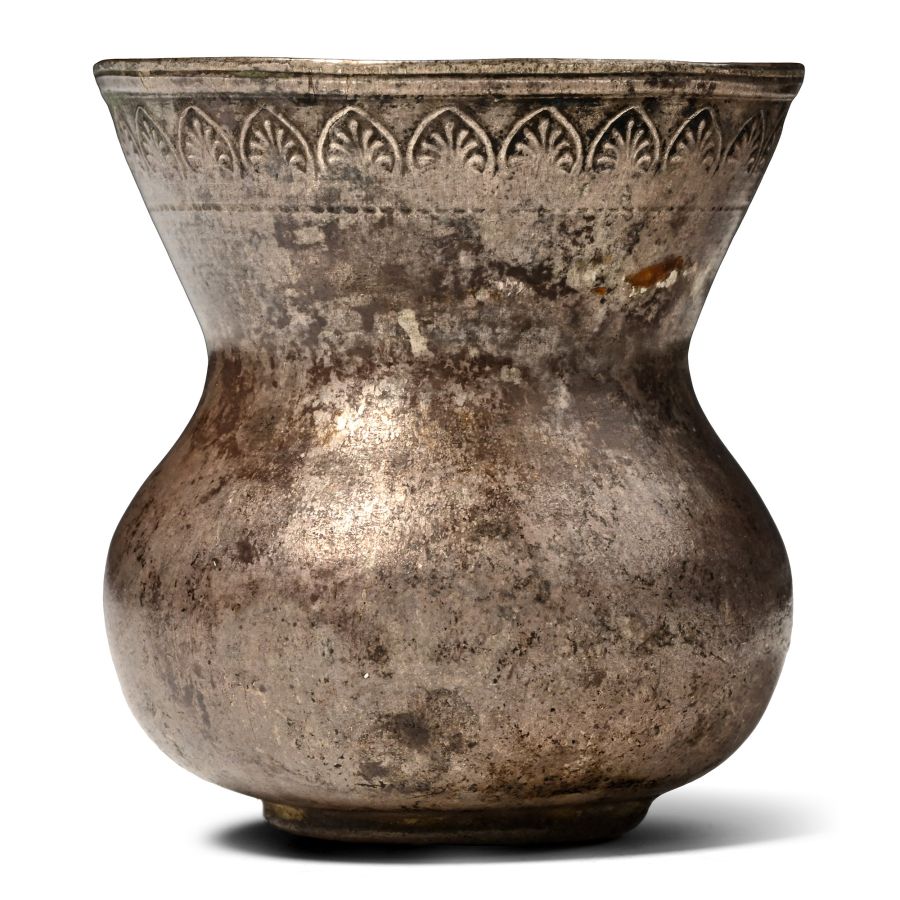 Miniature Near Eastern Silver Cup with Palmette Decoration