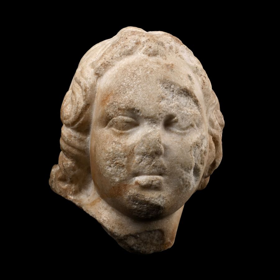 Roman Marble Head of Eros