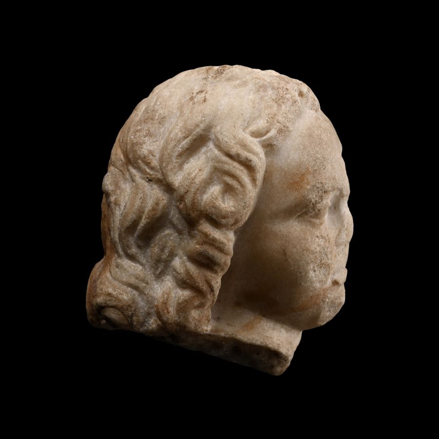 Roman Marble Head of Eros
