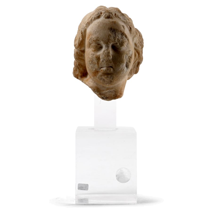 Roman Marble Head of Eros