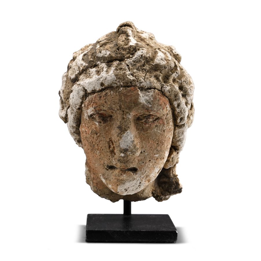 Hellenistic Stucco Head of a Woman