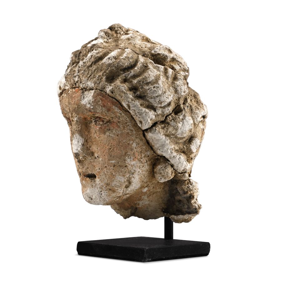 Hellenistic Stucco Head of a Woman