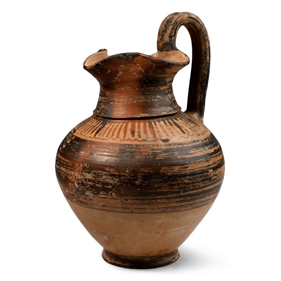 Etruscan Oinochoe with Tongue Frieze