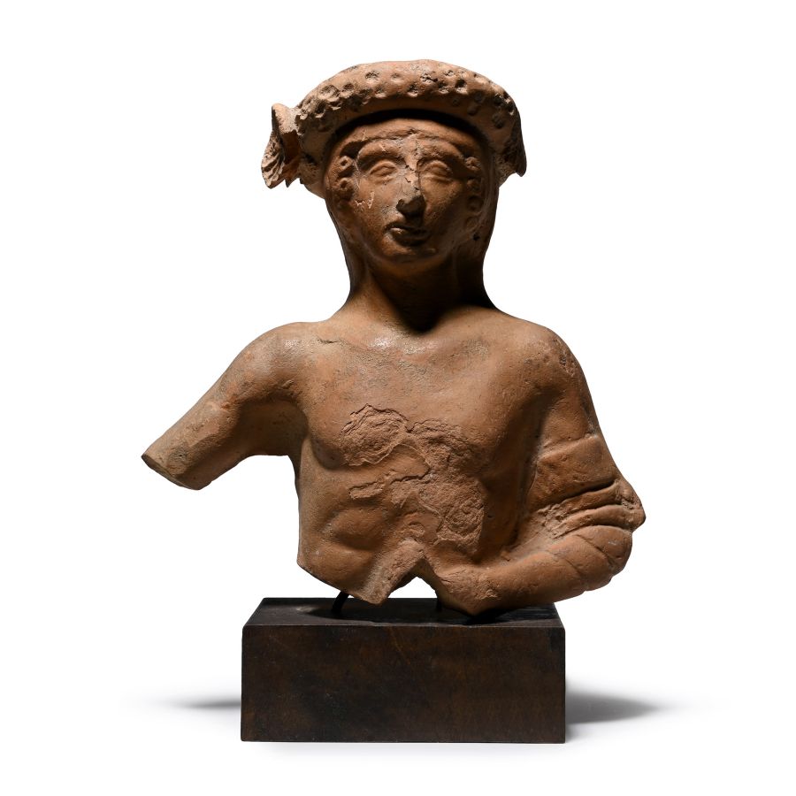 Greek Terracotta Figure of Young Dionysos
