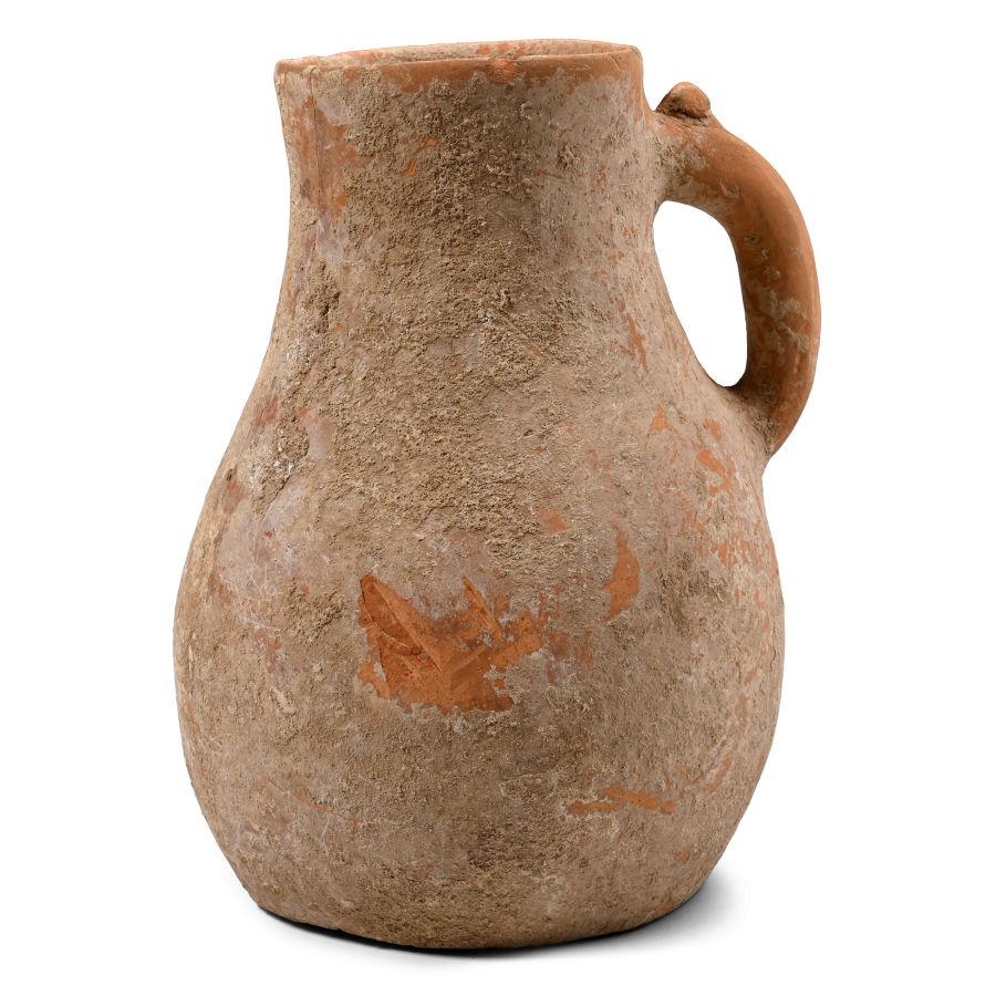 Amlash Terracotta Jug with Zoomorphic Handle