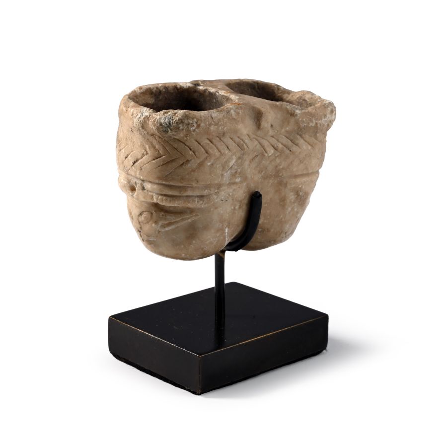Mesopotamian Alabaster Double Kohl Jar