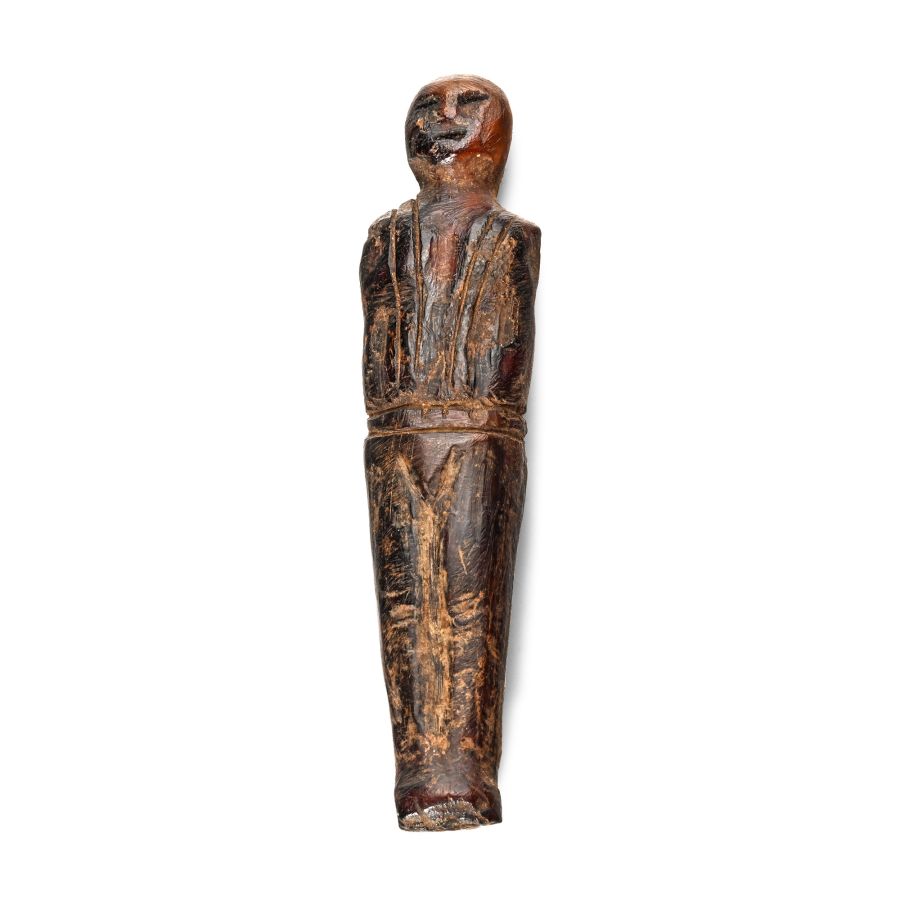 Native North American Carved Fossilized Walrus Bone Figure