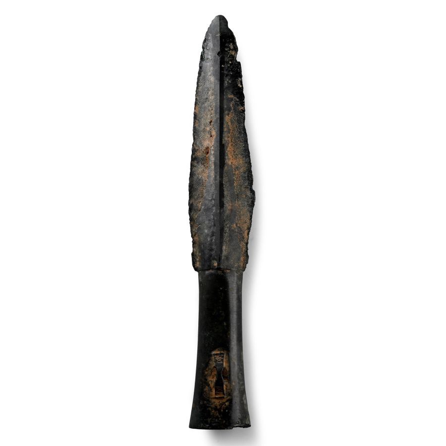 Chinese Han Bronze Socketted Spearhead